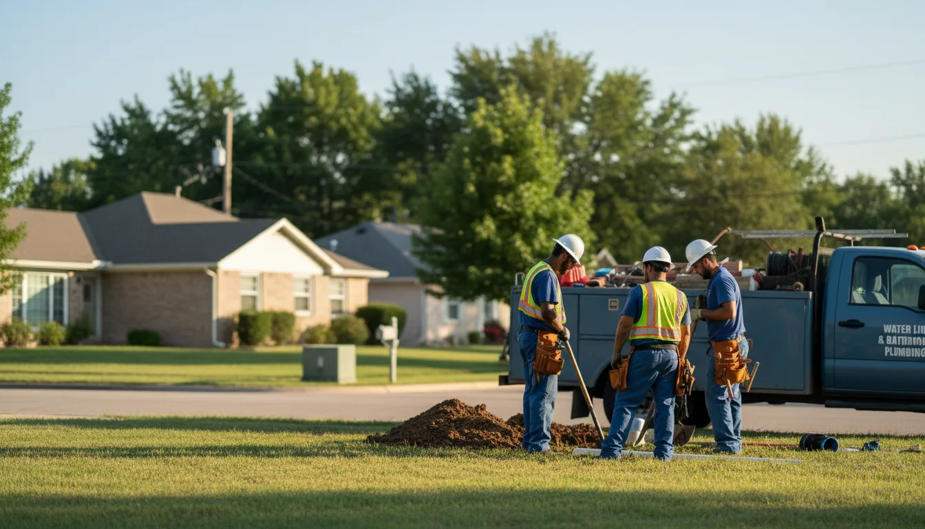 Residential water line and bathroom plumbing service in Sharpsville, IN